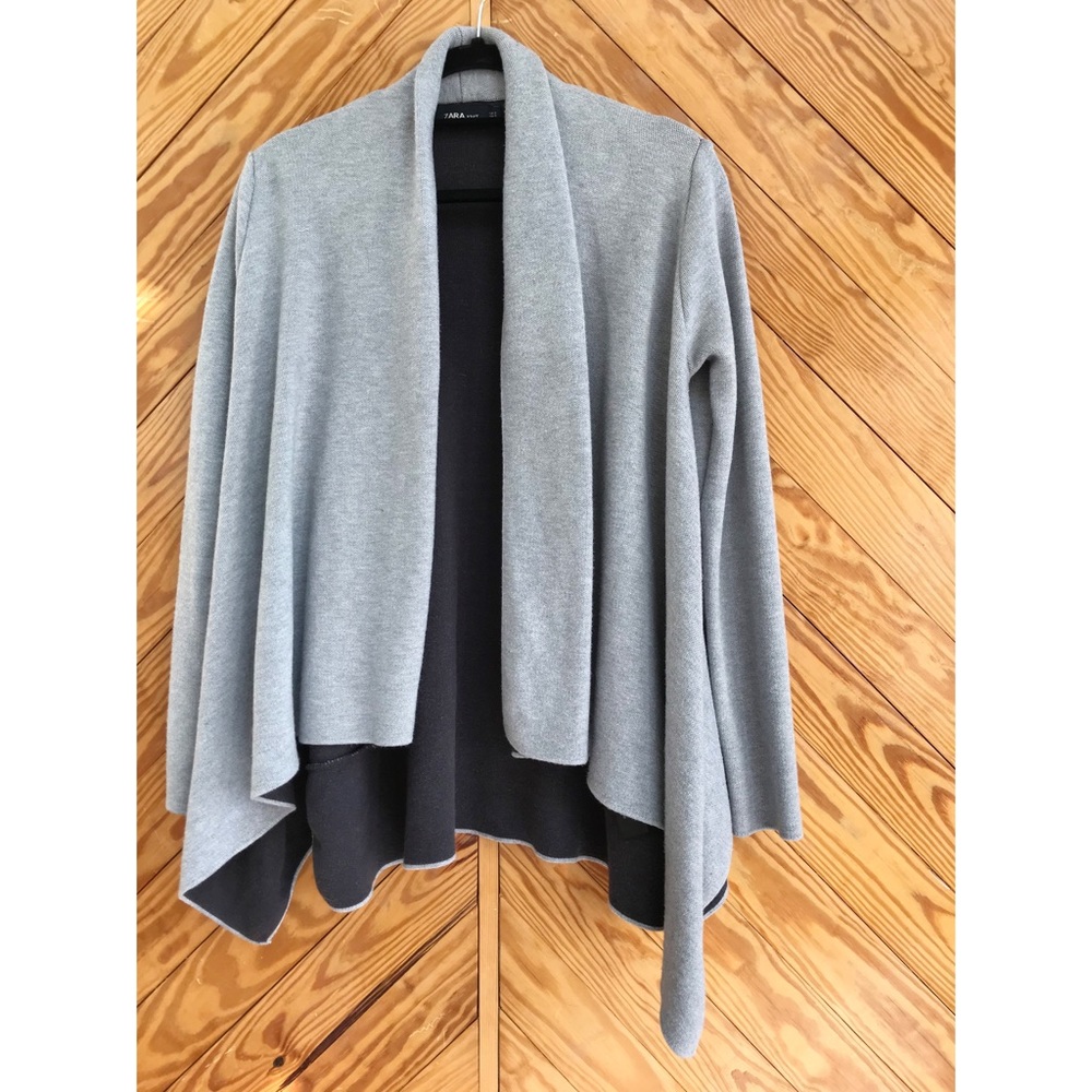 ZARA Knit Waterfall Sweater Cardigan